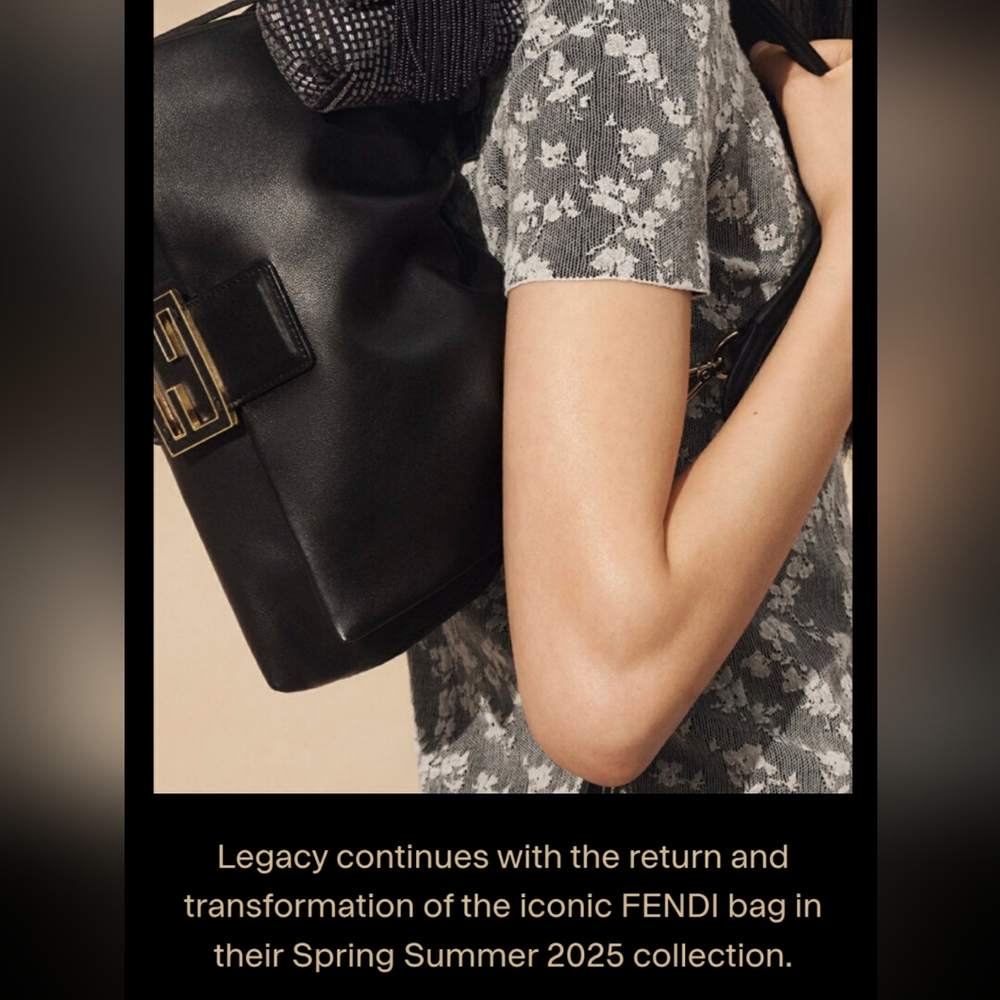 Y2K Beige Nappa Leather Fendi Mama Baguette